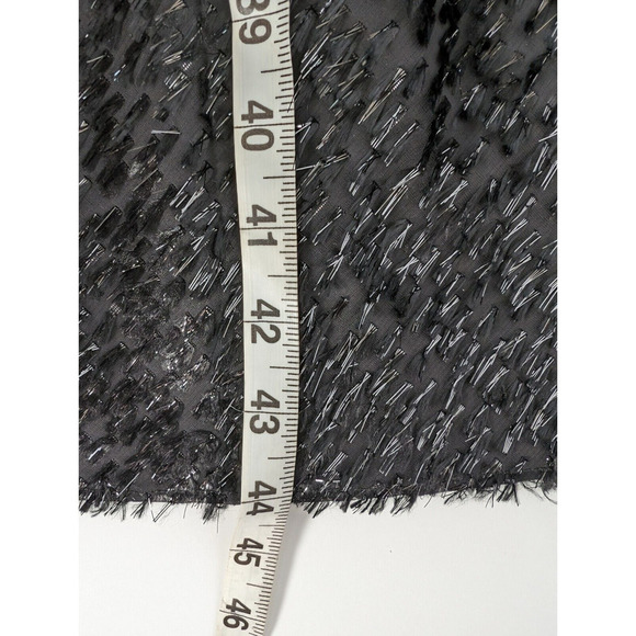Hatch Maternity Black Shimmer Fringed Midi Party Slip Dress Size 1 US Small - Picture 10 of 10